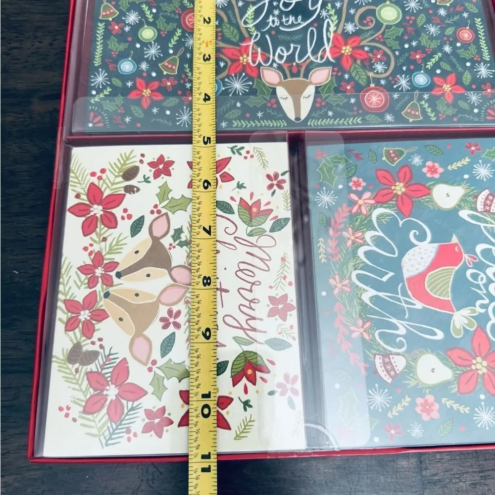 Christmas Cards Molly & Rex Woodland Botanical Deer 18-ct Set
